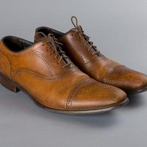 To Boot Men's Shoes Burnished Tan Justin Captoe 10